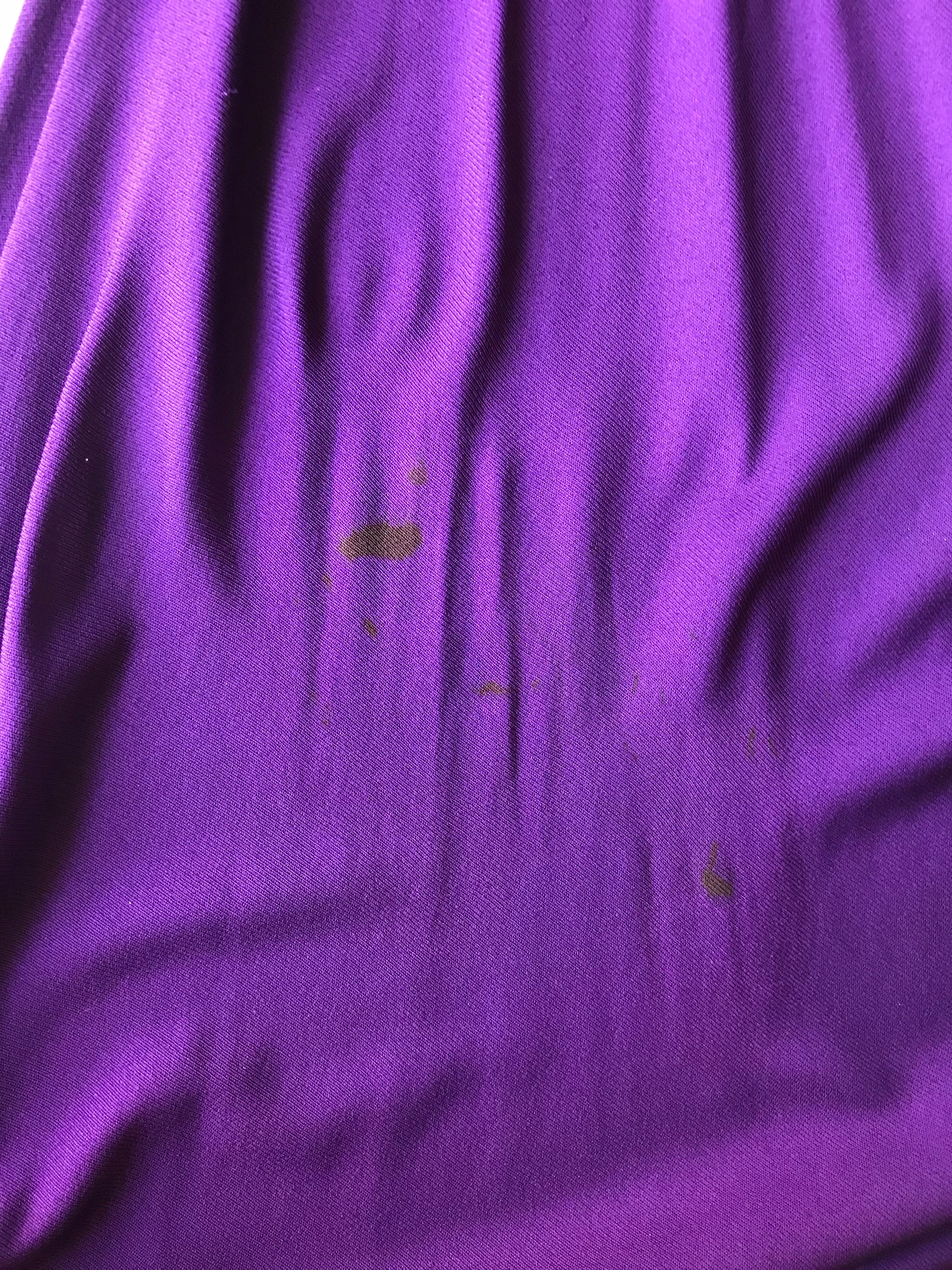 1970s Purple Viscose Jersey Dress