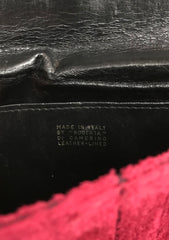 1970s Fuchsia Cut Velvet Clutch Bag