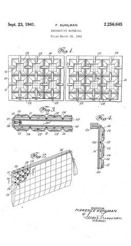 1940s Brown Plastic Tile Clutch