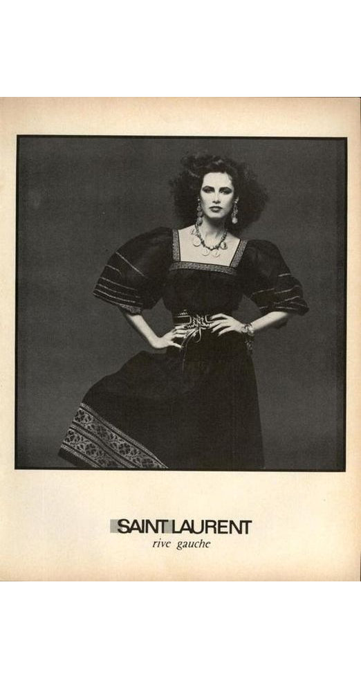 1977 S/S Ad Campaign Gold & Black Skirt Set