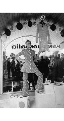 c. 1967 Documented Blue Polka-Dot Jacket & Pant Set