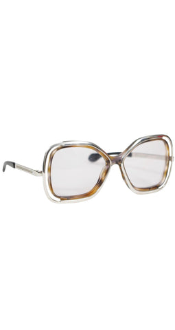 1978 Silver Rim Tortoise Shell Eyeglasses Frames Mod.500