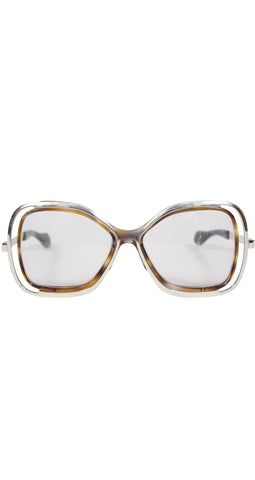 1978 Silver Rim Tortoise Shell Eyeglasses Frames Mod.500