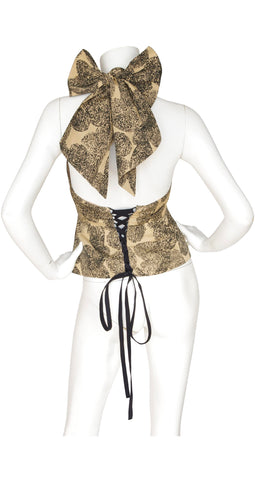 2011 S/S Runway "Thumbprint" Corset Halter Top