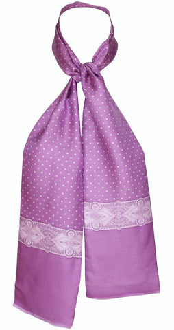 Men's Purple Silk Long Neck Scarf
