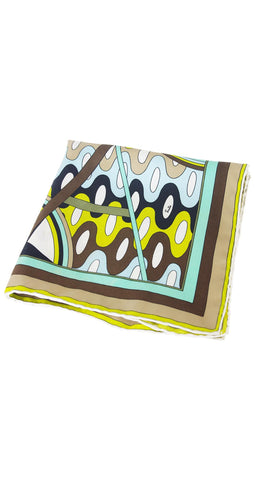 1960's Vivara Silk Twill Hand Rolled Edge Scarf